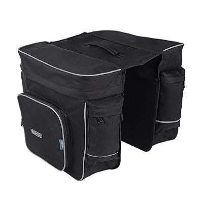 Docooler Sacoche pour Arrière de Vélo de 30L 2 en 1 Bicycle Noir arrière Double Side Tail Seat Pannier