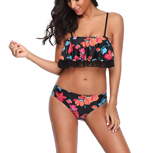 BaZhaHei Push-Up Padded Swimsuit One Piece Swimming Costume Tummy Control Bikini Womens Fashion Beachwear Swimwear Red