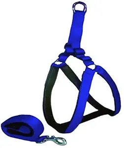 Pet Fab Adjustable Cross Body Harness/Body Belt for Dog (Blue, Medium)