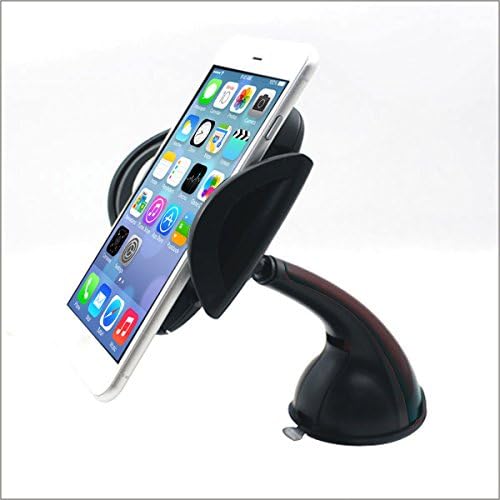 360 degree Rotating Universal Car Mount BY TRUSTICLES - Windshield Windscreen Dashboard Car Phone Holder with Large Suction Cup for iPhone HTC LG Smartphone GPS Devices