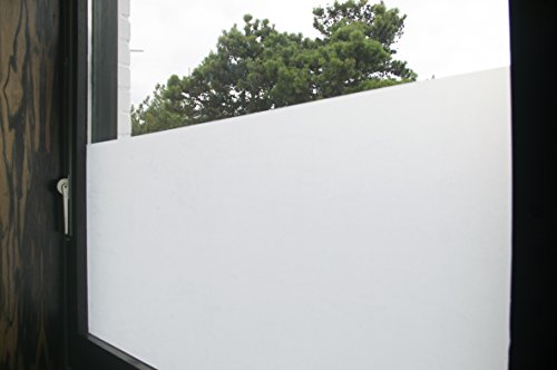 Tamia-Living Statische Fensterfolie 90% UV-Sonnenschutz Selbsthaftende Sichtschutzfolie Glasdekor "Milchglas Weiß" S001W (152*50cm)