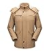 Produktbild JYJM Herren Jacket Herbst Winter Herren Kapuzenjacke mit Fell Trenchcoat Windbreaker Mantel Einfarbig Verdickung Winterjacke Wasserdichte Jacke Reine Farbe Pocket Zipper Hooded Top Coat Outwear