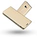 Produktbild Radoo Galaxy J4 2018 Hülle, Premium PU Leder Handyhülle Brieftasche-Stil Magnetisch Folio Flip Klapphülle Etui Brieftasche Schutzhülle Tasche Case Cover für Samsung Galaxy J4 2018 (Gold)