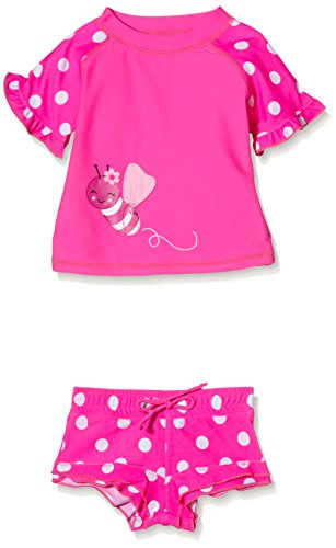 Pumpkin Patch Baby-Girls Rash Vest Set Swimsuit, Pink (Sugar Plum), 12-18 Months