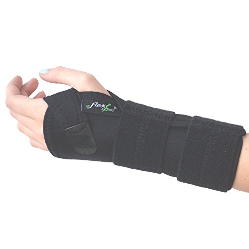 Medical Wrist Brace Splint Support with Cushioning on Palm (Left