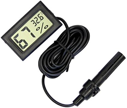 LCD Digital Mini Thermometer Humidity Tester Hygrometer Temp Gauge Temperature Meter Monitor Electronic LCD Digital Mini Thermometer Hygrometer Probe For Reptile Incubator Aquarium Poultry