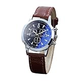 Armbanduhren OHQ Casual Gürtel Sport Quarz Stunde Handgelenk Analoge Uhr für Männer Business (D)