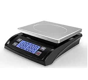 MEDITIVE Digital Kitchen Weighing Scale with White Backlight Display, Small Platform Size for Home Use, ??? ???? ?? ?????????? ?? ???? ???? ?? (7 ??? * 8.5 ???) (25 Kg Capacity)