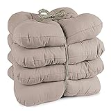 JEMIDI 4er Pack Stuhlkissen Segeltuchoptik Stuhl Sitzkissen 38cm x 38cm x 8cm stark gepolstert für Indoor und Outdoor (Beige) JEMIDI 4er Pack Stuhlkissen Segeltuchoptik Stuhl Sitzkissen 38cm x 38cm x 8cm stark gepolstert für Indoor und Outdoor (Beige)
