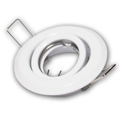 Preisvergleich Produktbild 3er SET Lampen Einbaurahmen weiß, schwenkbar, MR11