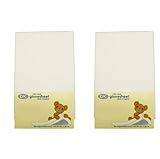 DK Glovesheets :Two Fitted Swinging Crib Sheets : 100% Combed Jersey Cotton : To Fit Mattress Size 84 x 43 cm Colour WHITE : TWO PACKS