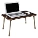 Produktbild Nnewvante Großes Bett Tablett Laptop Schreibtisch Schoß Schreibtisch Faltbarer Tragbarer Frühstück Lesung Tablett Halter für Couch Boden Tisch für Studenten im Wohnheim 60x38x27cm(Nussbaum)