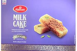SARAS FLAVOURS OF ASIA Haldirams - Torta al latte, 300 g di dolci indiani per ogni occasione, ricco sapore, dessert, regali dolci, festival, celebrazioni