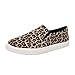 Produktbild Damen Casual Slip On Loafers Selou Mädchen Retro Leopard Flache Runde Kappe Einzelnen Schuhen Frauen Sommer Keilabsatz Breite Active HöHe Outdoor Weite Sport Leichte Slip Elegante Schuhe