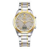 Meister Anker Herren Funkuhr 22cm gelb Quarz Mineralglas 490000048