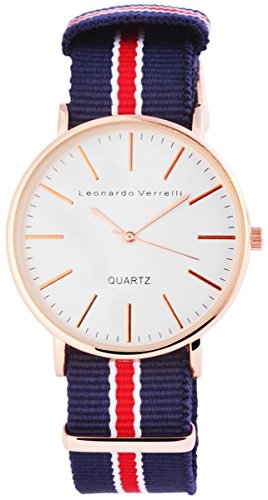 Leonardo Verrelli Unisex Uhr Armbanduhr mit Textilarmband Leonardo Verrelli Unisex Uhr Armbanduhr mit Textilarmband
