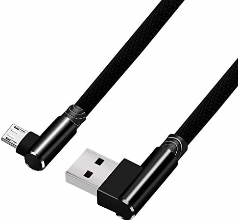 KAIBSEN Micro USB Cable, Charger Cable (1M/2M/3M) 90 Degree Plug Nylon Braided Ultra Durable Android Charging Cable for Samsung Galaxy, Sony, HTC, Nexus, LG, Kindle and More