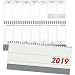 Produktbild Querkalender 2019 Tischkalender 1 Woche 2 Seiten Internationales Kalendarium (D, GB, F, I, NL)