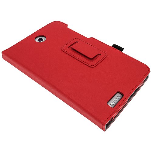 igadgitz Rot PU Ledertasche Hülle Folie Cover für Asus FonePad ME371MG 7″ Tablet mit Multi Winkelbetrachtung Stand + Stylus Schift Halter + Displayschutzfolie - 8