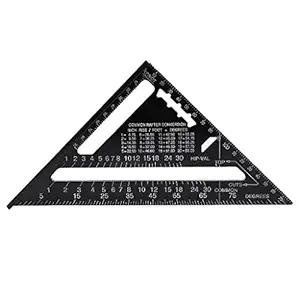Cindrella 7 Inch Metric Aluminum Alloy Speed Square Roofing Triangle Angle Protractor