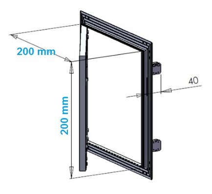 Revisionsklappe GK-Einlage 200 x 200 mm Gipskarton 12,5 mm KRAL2 Revisionstür Revision Wartungstür 20 x 20 cm Wartung Reinigungsklappe Wartungsöffnung mit Aluminium-Rahmen Feuchtraumgeeignet grün Trockenbau - 8
