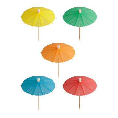 Deko-Picker "EISSCHIRMCHEN" (farbig sortiert / 10 cm - 144 Stück)