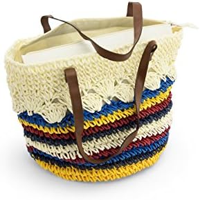 Beachbag Tijuana - Trendy and lightweighted shopping bag with great content. Braided Raffia, flashy colors and high wearing comfort makes this a Dreiklang- bag for every situation.