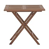 Maße (BxHxT): ca. 80 x 75 x 80 cm - Auch als Beistelltisch im Garten oder als Balkontisch geeignet. Platzsparend für den kleinen Raum.