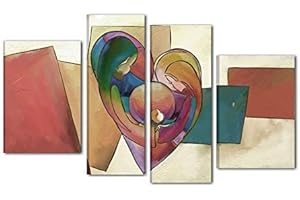 I COLORI DEL CARIBE QUADRI CAPEZZALI DIPINTI A MANO PER CAMERA DA LETTO SACRA FAMIGLIA INTELAIATI PRONTI PER ESSERE APPESI CAMERA MATRIMONIALE CAPOLETTO TESTATA LETTO ALTA QUALITA' MADE IN ITALY - AMORE E FAMIGLIA