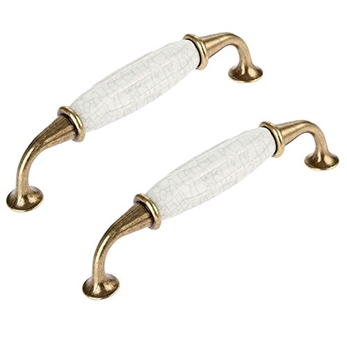 Creatwls 2pcs Keramik Küchengriffe Schrankgriffe Schubladengriffe Möbelgriffe Möbelgriff Türgriff Griffe Einloch /96mm BA/ 128mm BA Creatwls 2pcs Keramik Küchengriffe Schrankgriffe Schubladengriffe Möbelgriffe Möbelgriff Türgriff Griffe Einloch /96mm BA/ 128mm BA