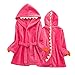 Produktbild BESPORTBLE Kinder Dinosaurier Plüsch Bademantel Unisex Badetuch mit Kapuze (rot)