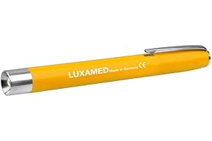 Luxamed Diagnostikleuchte mit LED Pupillenlampe Pupillenleuchte 3,3 Volt gelb inkl. 2 AAA Batterien