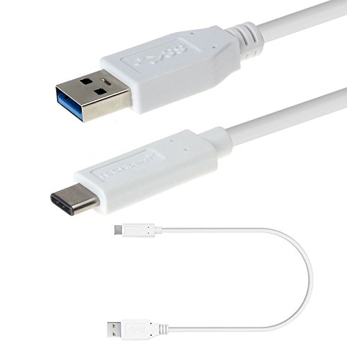 TECHGEAR   C  ble USB Chargeur   Transfert de Donn  es pour Samsung Galaxy S8  S8 Plus  A3 2017  A5 2017  C  ble USB 3 1 Type C vers USB  Type A  - pour Appareils USB Type C  BLANC  - C  ble rapide  jusqu    3A et 10Gb s  30cm 
