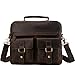 Produktbild Computertaschen für Laptops Retro Aktentasche aus Leder, 13-Zoll-Laptoptasche für Männer, Einzelne Schulter-Umhängetasche aus Crazy Horse aus Leder 34cmx8cmx30cm Gepolsterte Laptops-Tasche Große Akten
