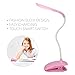Produktbild LED Schreibtischlampe Tischlampen Clip-on Schreibtisch Lampen Dimmable Touch Eye-Pflege 3 Ebenen Helligkeit Flexible Arm Leselampen Reise Lampe Schlafzimmer Lampe Wiederaufladbare Lampen [Energieklasse A++]