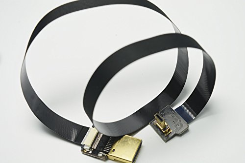Neue schwarze FPV HDMI Kabel Micro Schnittstelle zu Standard-Schnittstelle für GH4 BMPCC A5000 A6000 A7S A7R 90 Grad DJI 60CM - 4
