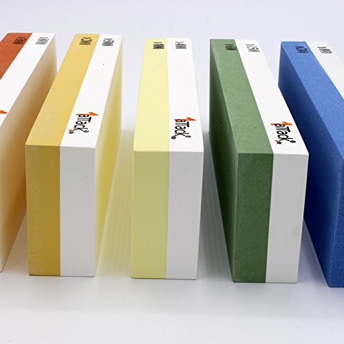 Afilador de Cuchillos de Piedra, corindón, Parte Inferior de Caucho Natural, 5 Unidades - 1aTTack.de