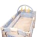 Baby Bed Travel Cot (sand/light blue) Portable Child Furniture with Toys 0-36 months