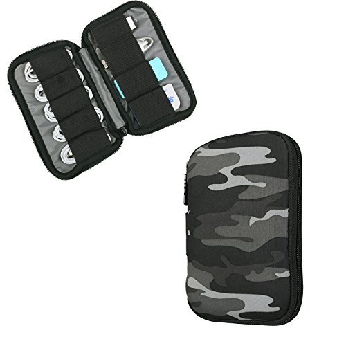 BUBM Soft Mini Tasche Aufwahrungstasche mit 9 Kapazität für USB Drive Shuttle (Camouflage)