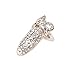 NUOLUX 5pcs Nail Decoration Finger Ring with Rhinestone Decorated - Silver