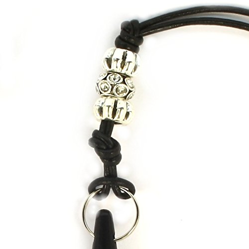 Set-of-2-Original-Tameho-Genuine-Leather-Braided-Dog-Whistle-With-Decorative-Designer-Charm-whistle-for-Training-Recall-Training-Plastic-Black-2105-Hz-Single-Whistle-High-Frequency-Whistle-Couples-Set