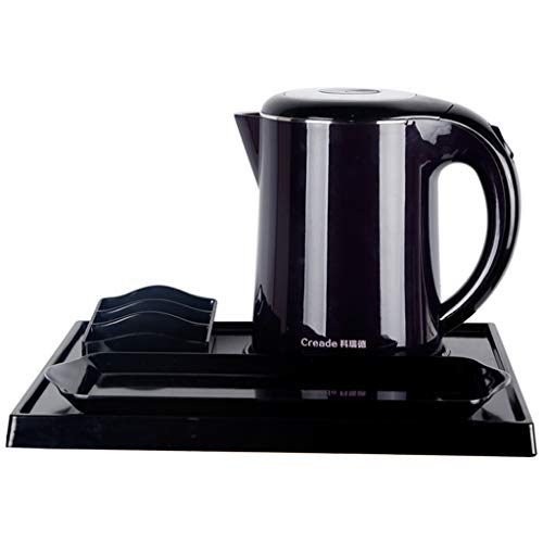 bouilloire lectrique Scurit Alimentaire en Acier Inoxydable Mini thire 1,2L contrle Strix Bouilloire bouillante Rapide Trois Protection de scurit spciale avec Plateau htel