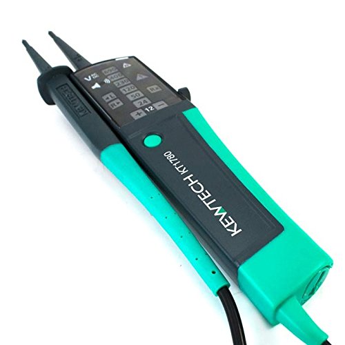 Kewtech KT1780 2-Pole Voltage Detector & Continuity Tester with LED Display and Torch, 690 V, Green, No Size