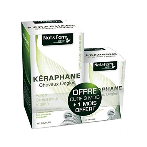 Nat & Form Kéraphane Cheveux Ongles Cure 3 mois +1 mois Offert