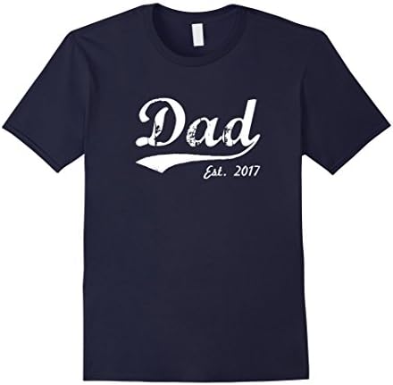 Men's  New Dad T-Shirt - Dad Est. 2017 - Dad To Be T-Shirt XL Navy