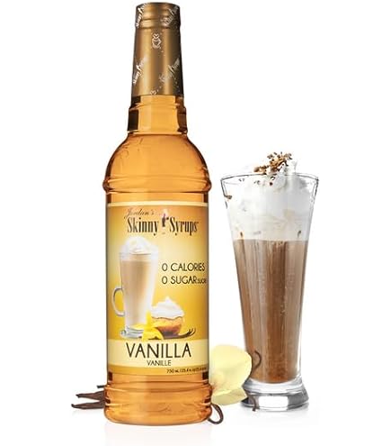 Upouria French Vanilla Coffee Syrup Flavoring, 100% Vegan, Gluten-Free, Kosher, 750 ML Bottle (Pack Of 2) With Coffee Syrup Pump