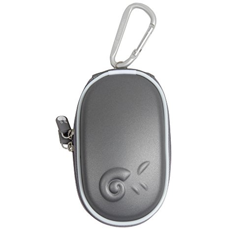 Hermitshell Travel Hart EVA Lagerung Tasche Schutz hülle Etui Tragetasche Beutel Compact Größen und karabiner für Apple Magic Mouse Maus I und II 2nd Gen und Karabiner Grau - 2