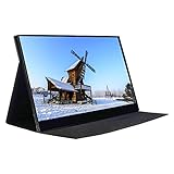 WIMAXIT Moniteur de jeu de 13,3 pouces, VESA 1920 x 1080P IPS HDR Portable USB-C HDMI Moniteur Ultra mince intégré dans le haut-parleur HDMI Entrée Type C Moniteur de voyage avec écran en verre trempé