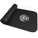 Exercise Mat - Premium Quality NBR Gym Mat - Soft Memory Foam, Cushioned Over 10mm Thick + Lightweight With Handy Shoulder Strap - Full 100% Money Back Satisfaction Guarantee