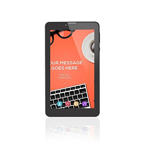 Tablet Android Desbloqueado teléfono 3G con Ranuras para Tarjetas Dual Sim, 7 Pulgadas Tablet PC Quad-Core, 8GB de Almacenamiento, 1024x600 IPS Pantalla táctil, cámara Dual, Bluetooth 4.0, Wi-Fi, GPS